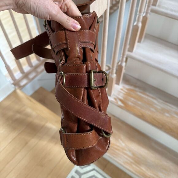 KOOBA LENA Large Leather Buckle Bag in Honey Tan - Picture 7 of 14